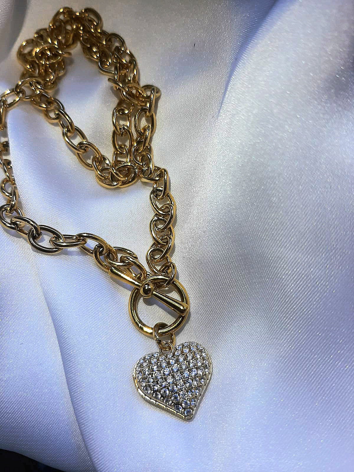 Collana catena cuore