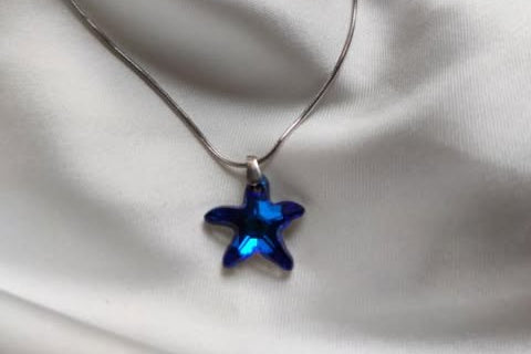 Collana stella marina blu