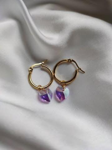 Orecchini cuore swarovski