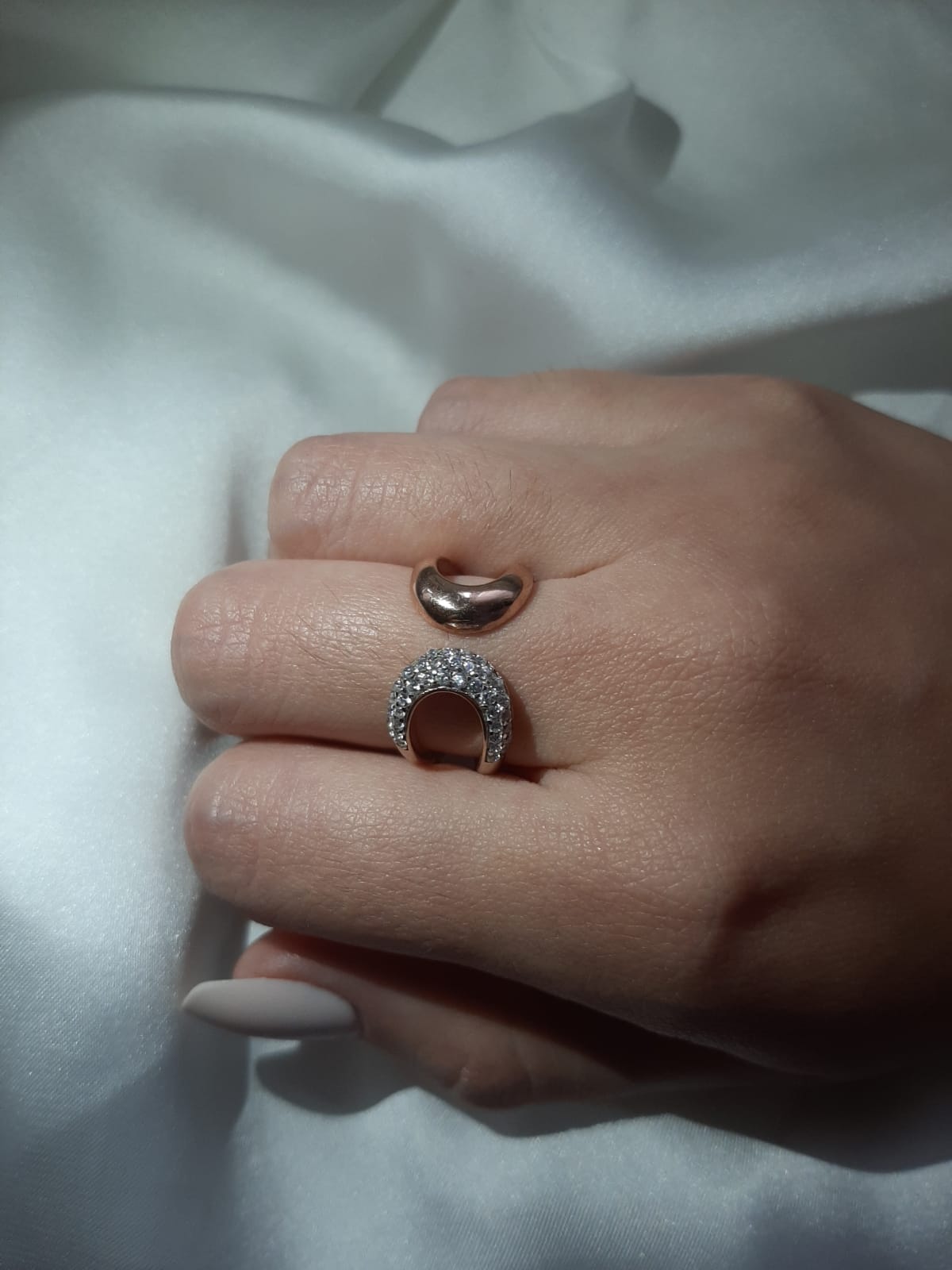 Anello fascia argento