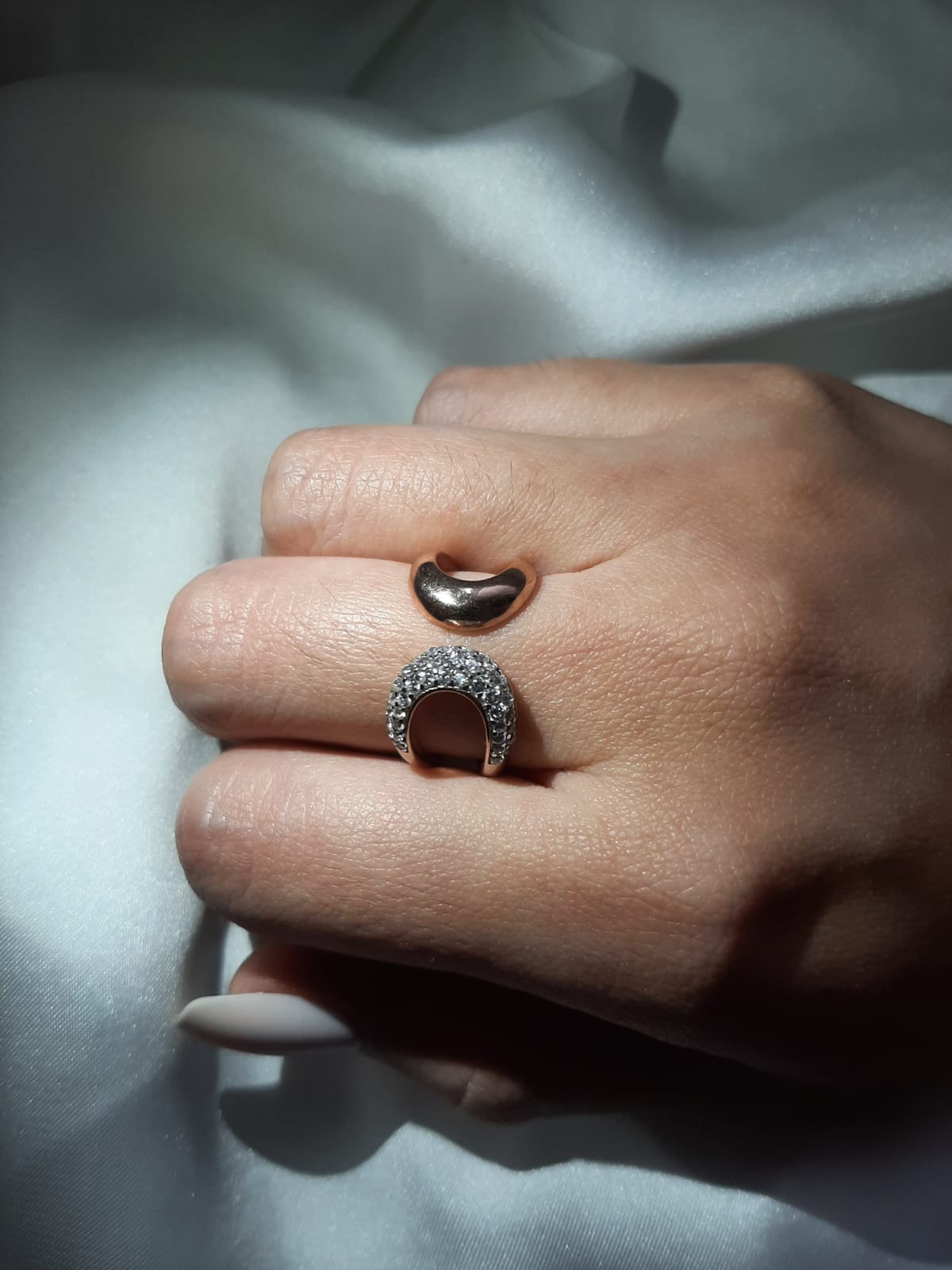 Anello fascia argento