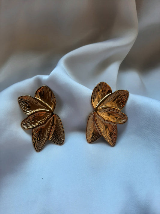 Orecchini Foglie Oro