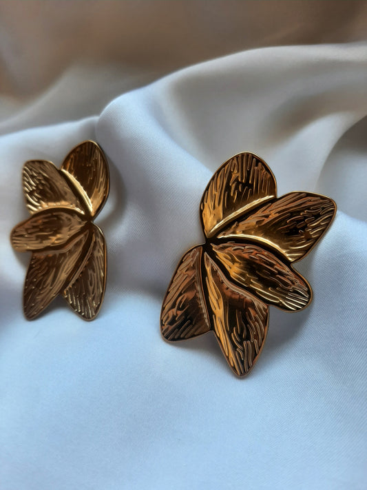 Orecchini Foglie Oro