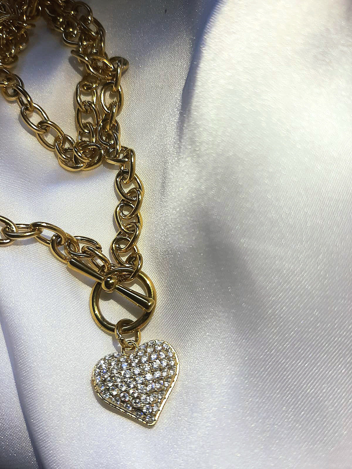 Collana catena cuore