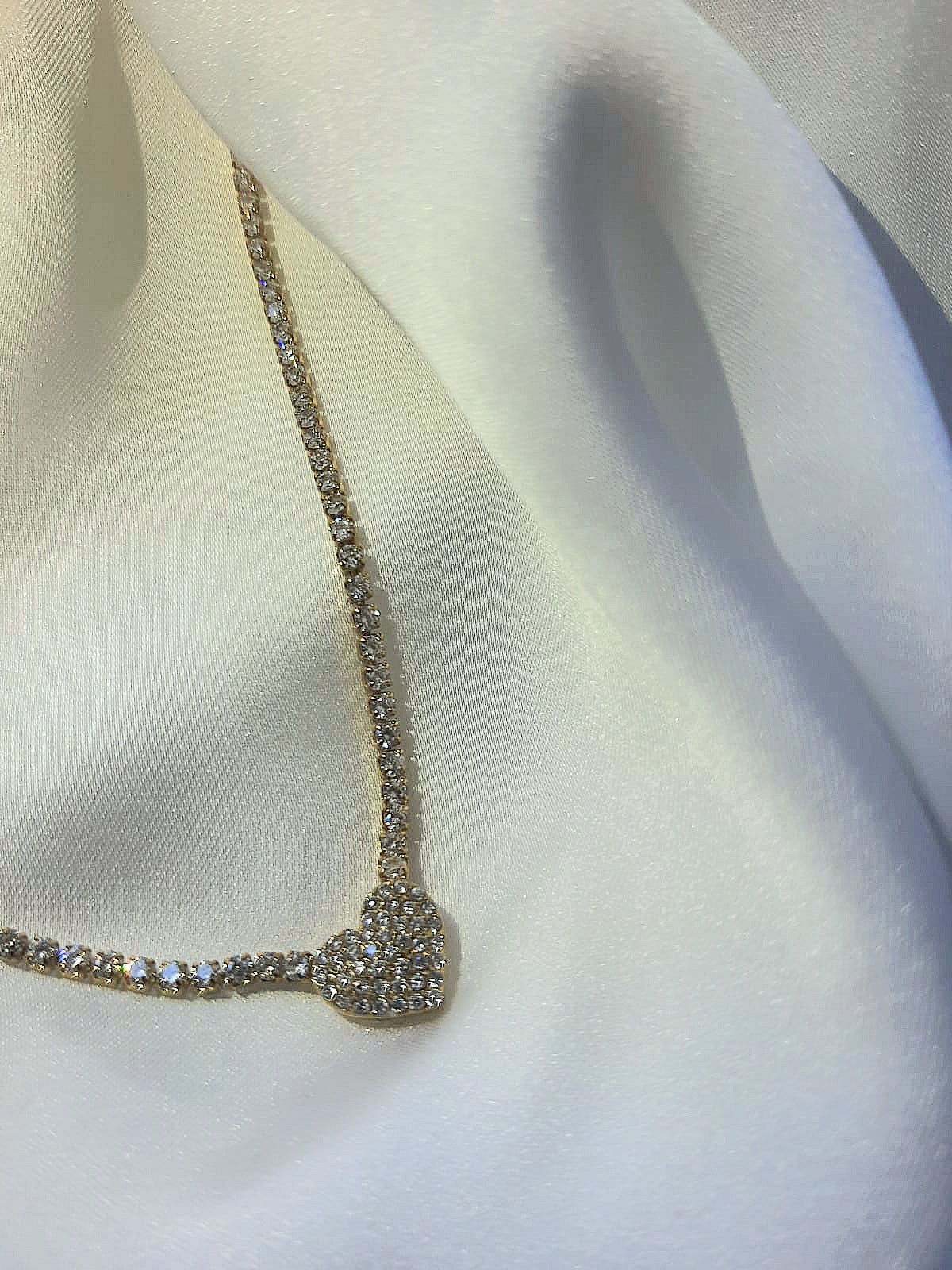 Collana tennis cuore