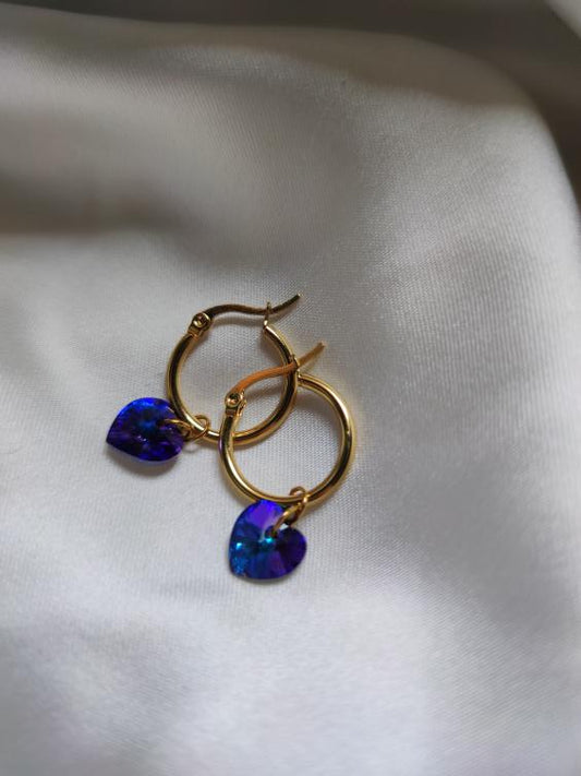 Orecchini cuore swarovski