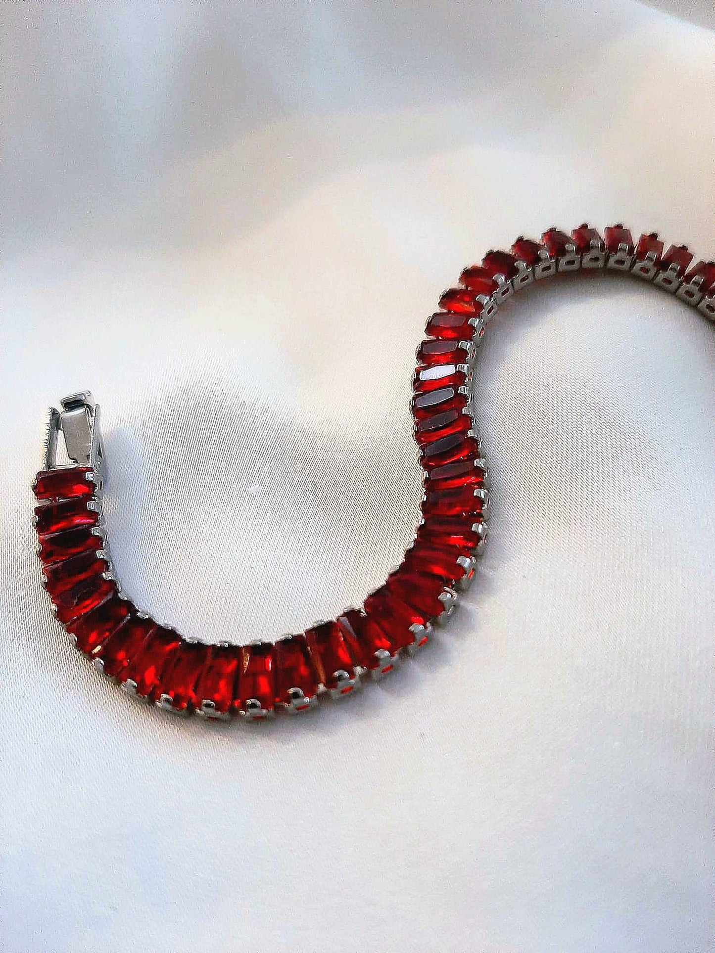 Bracciale tennis rosso