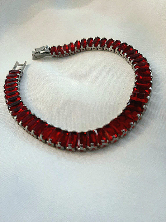 Bracciale tennis rosso
