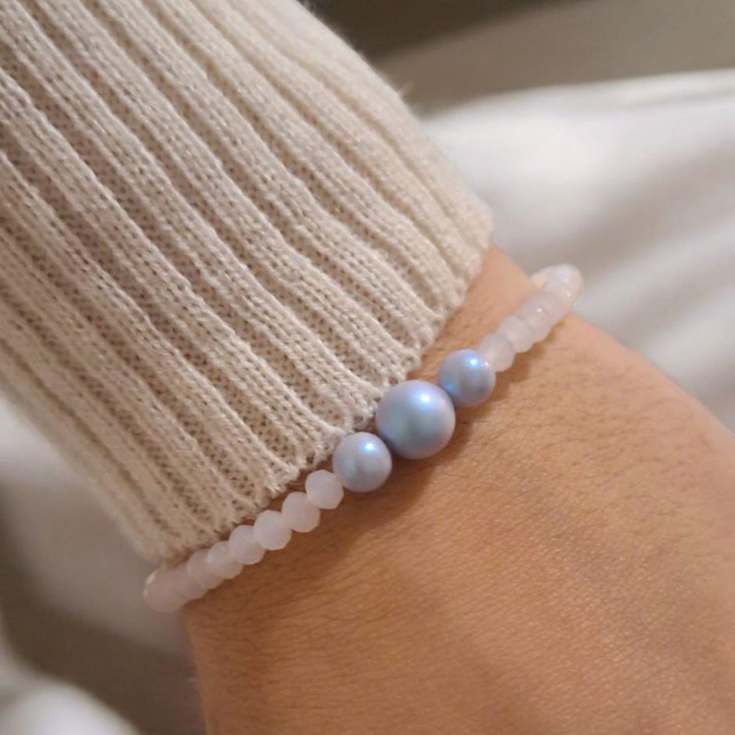 Bracciale cristalli e perle