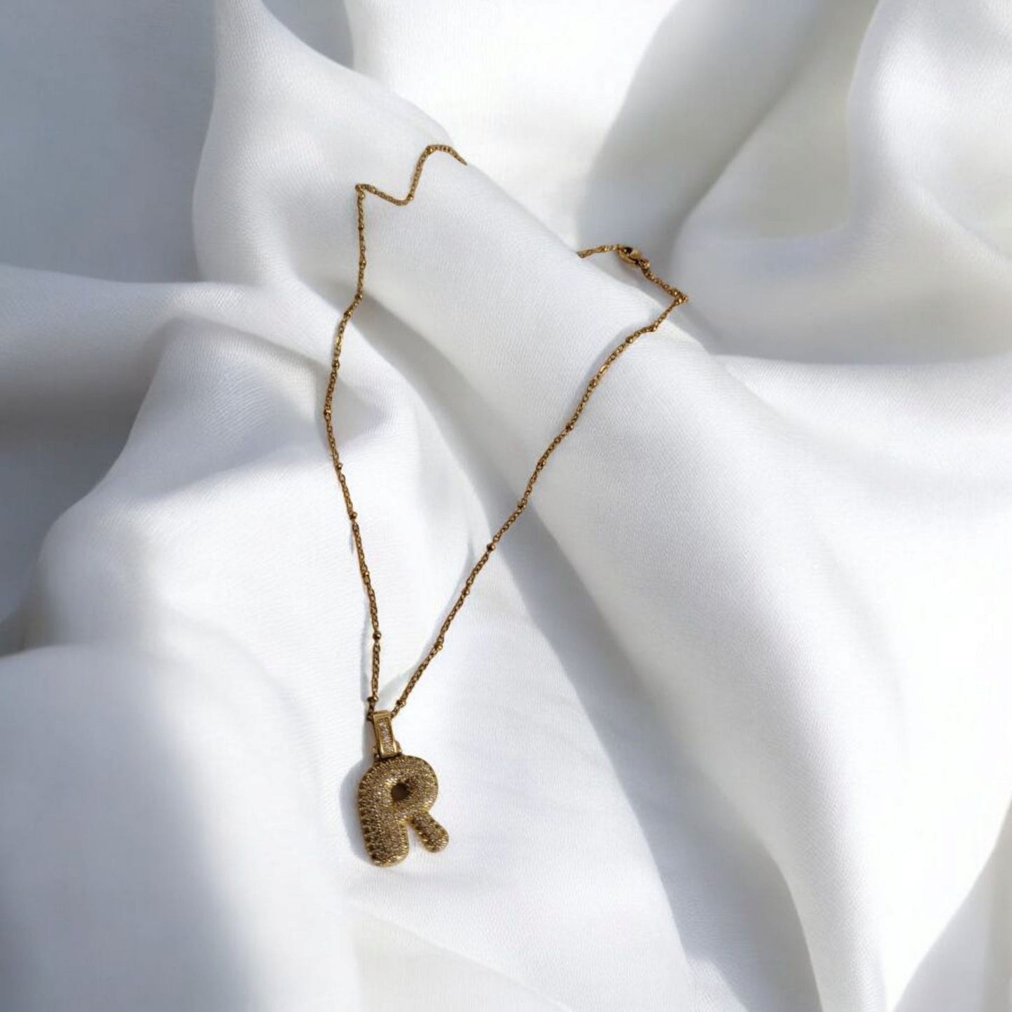 Initial bubble necklace