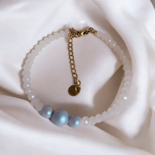 Bracciale cristalli e perle