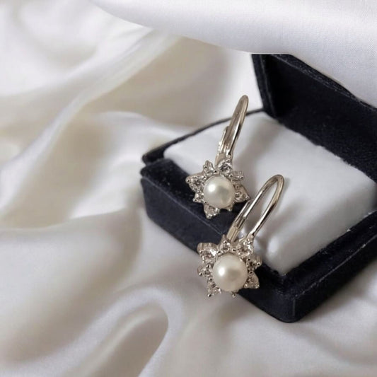 Orecchini fiore in argento